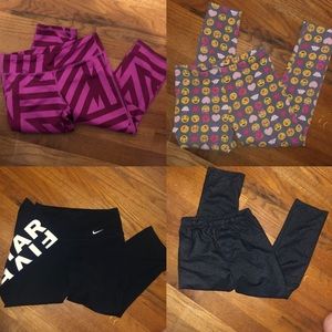 Bundle of leggings pants size 7/8 M